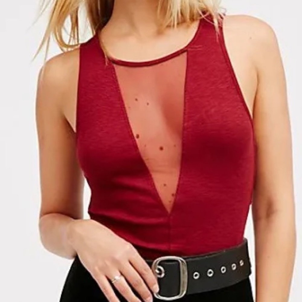 Free People Friday Tank in Wine